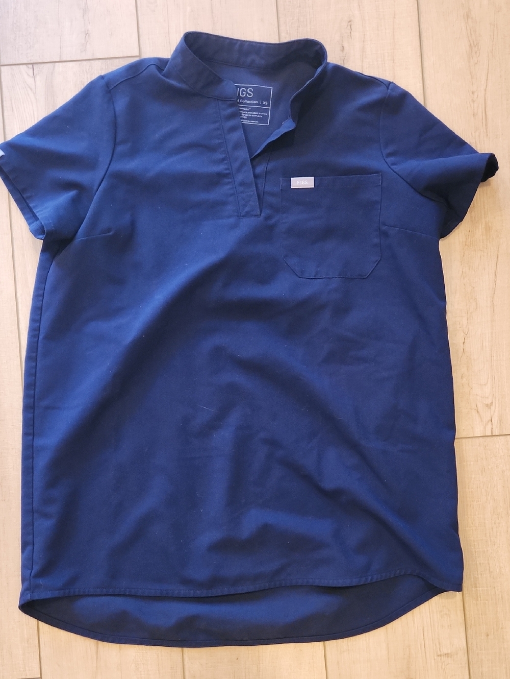 Figs Navy Short-Sleeve Maternity Scrub Top XS